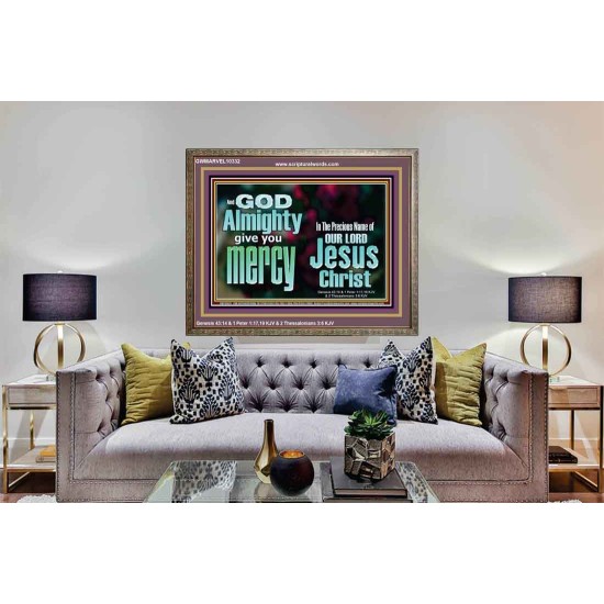 GOD ALMIGHTY GIVES YOU MERCY  Bible Verse for Home Wooden Frame  GWMARVEL10332  
