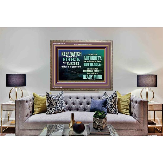 WATCH THE FLOCK OF GOD IN YOUR CARE  Scriptures Décor Wall Art  GWMARVEL10439  