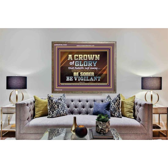 CROWN OF GLORY FOR OVERCOMERS  Scriptures Décor Wall Art  GWMARVEL10440  