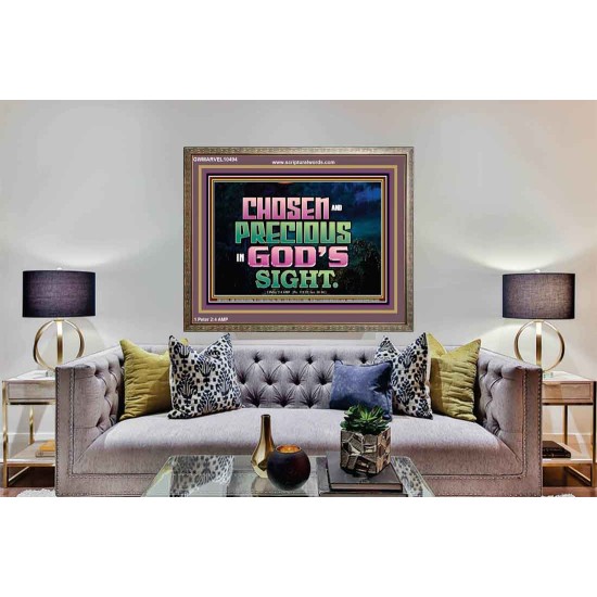 CHOSEN AND PRECIOUS IN THE SIGHT OF GOD  Modern Christian Wall Décor Wooden Frame  GWMARVEL10494  