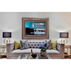 THE LORD RENDER TO EVERY MAN HIS RIGHTEOUSNESS AND FAITHFULNESS  Custom Contemporary Christian Wall Art  GWMARVEL10605  "36X31"
