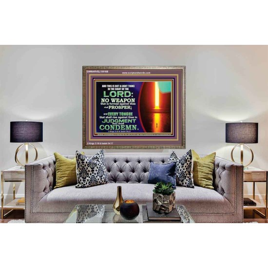 CONDEMN EVERY TONGUE THAT RISES AGAINST YOU IN JUDGEMENT  Custom Inspiration Scriptural Art Wooden Frame  GWMARVEL10616B  