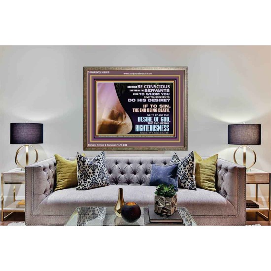 GIVE YOURSELF TO DO THE DESIRES OF GOD  Inspirational Bible Verses Wooden Frame  GWMARVEL10628B  