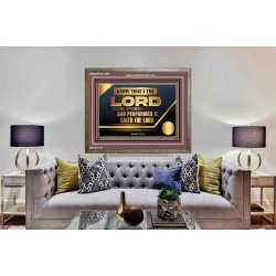 THE LORD HAVE SPOKEN IT AND PERFORMED IT  Inspirational Bible Verse Wooden Frame  GWMARVEL10629  "36X31"