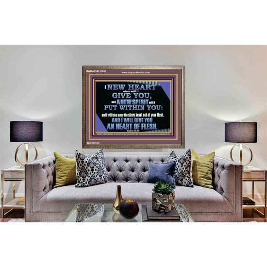 I WILL GIVE YOU A NEW HEART AND NEW SPIRIT  Bible Verse Wall Art  GWMARVEL10633  