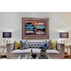 DO NOT ALLOW SELFISHNESS OR PRIDE TO BE YOUR GUIDE  Printable Bible Verse to Wooden Frame  GWMARVEL10638  "36X31"