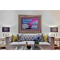 JEHOVAH JIREH OUR GOODNESS FORTRESS HIGH TOWER DELIVERER AND SHIELD  Encouraging Bible Verses Wooden Frame  GWMARVEL10750  "36X31"