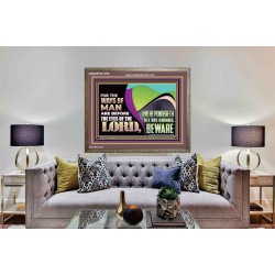 THE WAYS OF MAN ARE BEFORE THE EYES OF THE LORD  Contemporary Christian Wall Art Wooden Frame  GWMARVEL10765  "36X31"