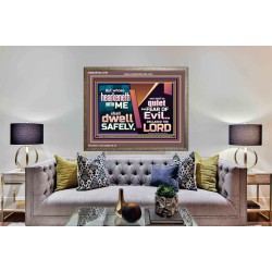 WHOSO HEARKENETH UNTO THE LORD SHALL DWELL SAFELY  Christian Artwork  GWMARVEL10767  "36X31"