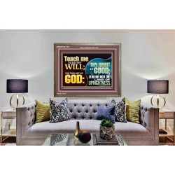 THY SPIRIT IS GOOD LEAD ME INTO THE LAND OF UPRIGHTNESS  Unique Power Bible Wooden Frame  GWMARVEL11924  "36X31"