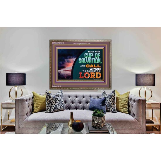 TAKE THE CUP OF SALVATION  Unique Scriptural Picture  GWMARVEL12036  