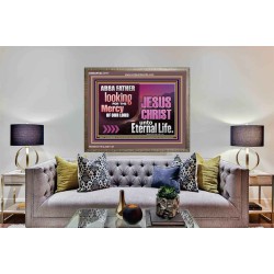 THE MERCY OF OUR LORD JESUS CHRIST UNTO ETERNAL LIFE  Christian Quotes Wooden Frame  GWMARVEL12117  "36X31"