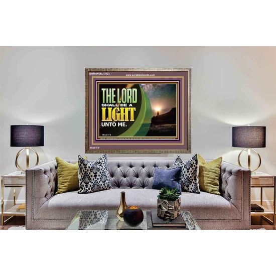 THE LORD SHALL BE A LIGHT UNTO ME  Custom Wall Art  GWMARVEL12123  