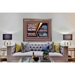 REND YOUR HEART AND NOT YOUR GARMENTS AND TURN BACK TO THE LORD  Custom Inspiration Scriptural Art Wooden Frame  GWMARVEL12146  "36X31"