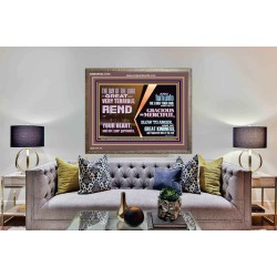 REND YOUR HEART AND NOT YOUR GARMENTS AND TURN BACK TO THE LORD  Custom Inspiration Scriptural Art Wooden Frame  GWMARVEL12146  