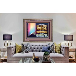 THOU SHALT NOT LIE WITH MANKIND AS WITH WOMANKIND IT IS ABOMINATION  Bible Verse for Home Wooden Frame  GWMARVEL12169  "36X31"