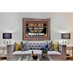 JEHOVAH JIREH MY HELPER THE PROVIDER FOR MY LIFE  Unique Power Bible Wooden Frame  GWMARVEL12249  "36X31"