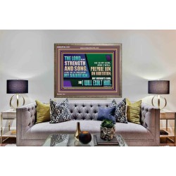 THE LORD IS MY STRENGTH AND SONG AND I WILL EXALT HIM  Children Room Wall Wooden Frame  GWMARVEL12357  "36X31"