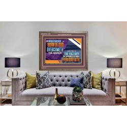 WHATSOEVER IS BORN OF GOD OVERCOMETH THE WORLD  Ultimate Inspirational Wall Art Picture  GWMARVEL12359  "36X31"
