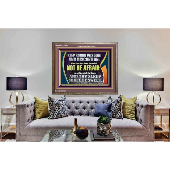 THY SLEEP SHALL BE SWEET  Ultimate Inspirational Wall Art  Wooden Frame  GWMARVEL12409  