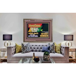 JEHOVAH SHALOM WHICH DOETH GREAT THINGS AND UNSEARCHABLE  Scriptural Décor Wooden Frame  GWMARVEL12699  "36X31"