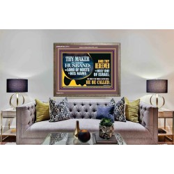 THY MAKER IS THINE HUSBAND THE LORD OF HOSTS IS HIS NAME  Encouraging Bible Verses Wooden Frame  GWMARVEL12713  "36X31"