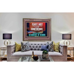 CONFIDENCE WHICH HATH GREAT RECOMPENCE OF REWARD  Bible Verse Wooden Frame  GWMARVEL12719  "36X31"