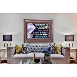 WHO IS LIKE THEE GLORIOUS IN HOLINESS  Scripture Art Wooden Frame  GWMARVEL12742  "36X31"