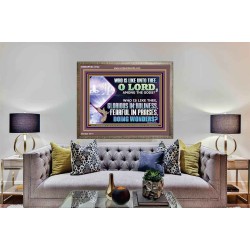 WHO IS LIKE THEE GLORIOUS IN HOLINESS  Scripture Art Wooden Frame  GWMARVEL12742  