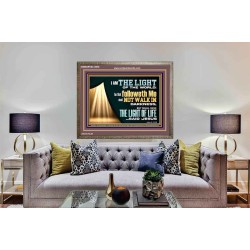 HE THAT FOLLOWETH ME SHALL NOT WALK IN DARKNESS  Modern Christian Wall Décor  GWMARVEL12956  "36X31"