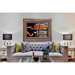 THE LION OF THE TRIBE OF JUDA CHRIST JESUS  Ultimate Inspirational Wall Art Wooden Frame  GWMARVEL12993  "36X31"