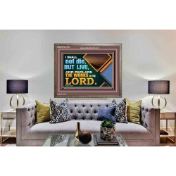 I SHALL NOT DIE BUT LIVE AND DECLARE THE WORKS OF THE LORD  Eternal Power Wooden Frame  GWMARVEL13034  "36X31"