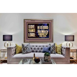 THE LORD IS GOOD HIS MERCY ENDURETH FOR EVER  Unique Power Bible Wooden Frame  GWMARVEL13040  "36X31"