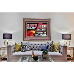 IF THE SON THEREFORE SHALL MAKE YOU FREE  Ultimate Inspirational Wall Art Wooden Frame  GWMARVEL13066  "36X31"