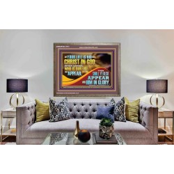 WHEN CHRIST WHO IS OUR LIFE SHALL APPEAR  Children Room Wall Wooden Frame  GWMARVEL13073  "36X31"