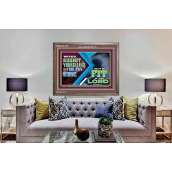 WIVES SUBMIT YOURSELVES UNTO YOUR OWN HUSBANDS  Ultimate Inspirational Wall Art Wooden Frame  GWMARVEL13075  "36X31"