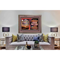 LAY HOLD ON ETERNAL LIFE WHEREUNTO THOU ART ALSO CALLED  Ultimate Inspirational Wall Art Wooden Frame  GWMARVEL13084  "36X31"