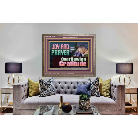 JOY AND PRAYER BRINGS OVERFLOWING GRATITUDE  Bible Verse Wall Art  GWMARVEL13117  