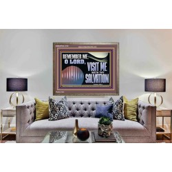 VISIT ME O LORD WITH THY SALVATION  Glass Wooden Frame Scripture Art  GWMARVEL13136  "36X31"