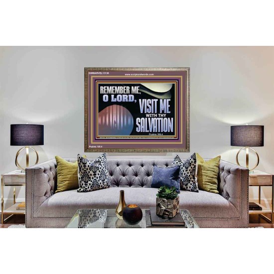 VISIT ME O LORD WITH THY SALVATION  Glass Wooden Frame Scripture Art  GWMARVEL13136  