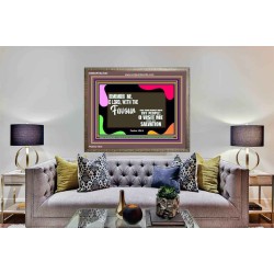 REMEMBER ME O GOD WITH THY FAVOUR AND SALVATION  Ultimate Inspirational Wall Art Wooden Frame  GWMARVEL9582  "36X31"