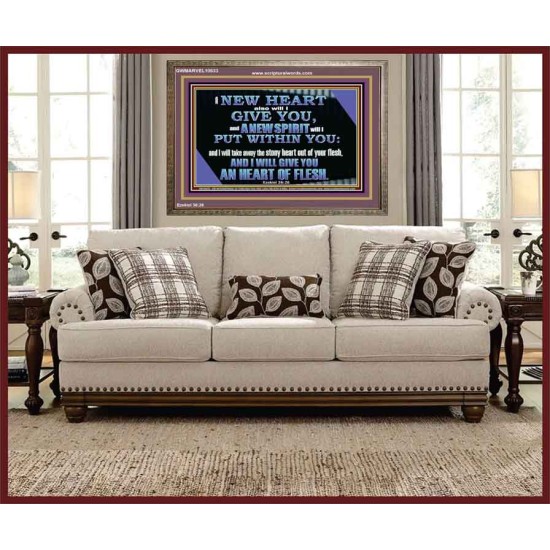 I WILL GIVE YOU A NEW HEART AND NEW SPIRIT  Bible Verse Wall Art  GWMARVEL10633  