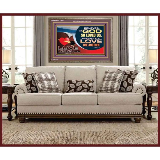 LOVE ONE ANOTHER  Custom Contemporary Christian Wall Art  GWMARVEL12129  