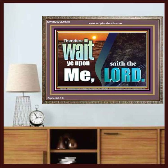 WAIT YE UPON ME SAITH THE LORD  Custom Biblical Paintings  GWMARVEL10305  