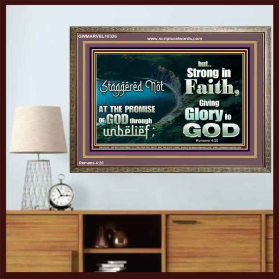 STAGGERED NOT AT THE PROMISE  Art & Décor Wooden Frame  GWMARVEL10326  