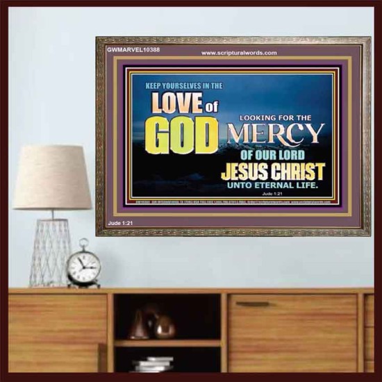 KEEP YOURSELVES IN THE LOVE OF GOD           Sanctuary Wall Picture  GWMARVEL10388  