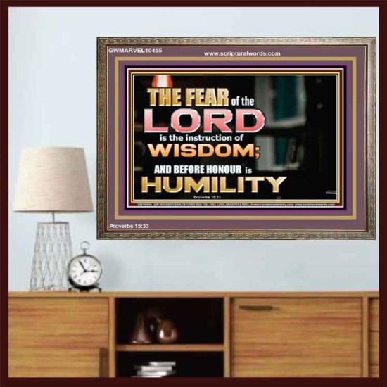 BEFORE HONOUR IS HUMILITY  Scriptural Wooden Frame Signs  GWMARVEL10455  