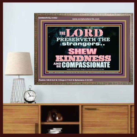 SHEW KINDNESS AND BE COMPASSIONATE  Christian Quote Wooden Frame  GWMARVEL10462  