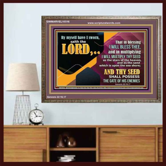 IN BLESSING I WILL BLESS THEE  Religious Wall Art   GWMARVEL10516  