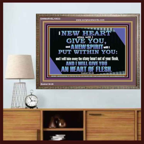 I WILL GIVE YOU A NEW HEART AND NEW SPIRIT  Bible Verse Wall Art  GWMARVEL10633  